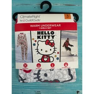 Climateright By Cuddl Duds Hello Kitty Girls Thermal Set, Size 6/7